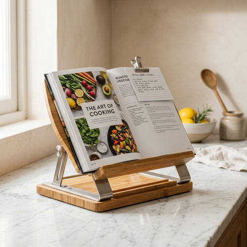 Adjustable Cookbook and Recipe Stand